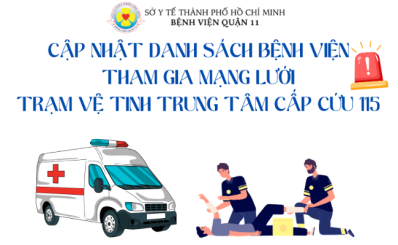 Thông báo về việc cập nhật danh sách Bệnh viện tham gia mạng lưới trạm vệ tinh Cấp cứu 115